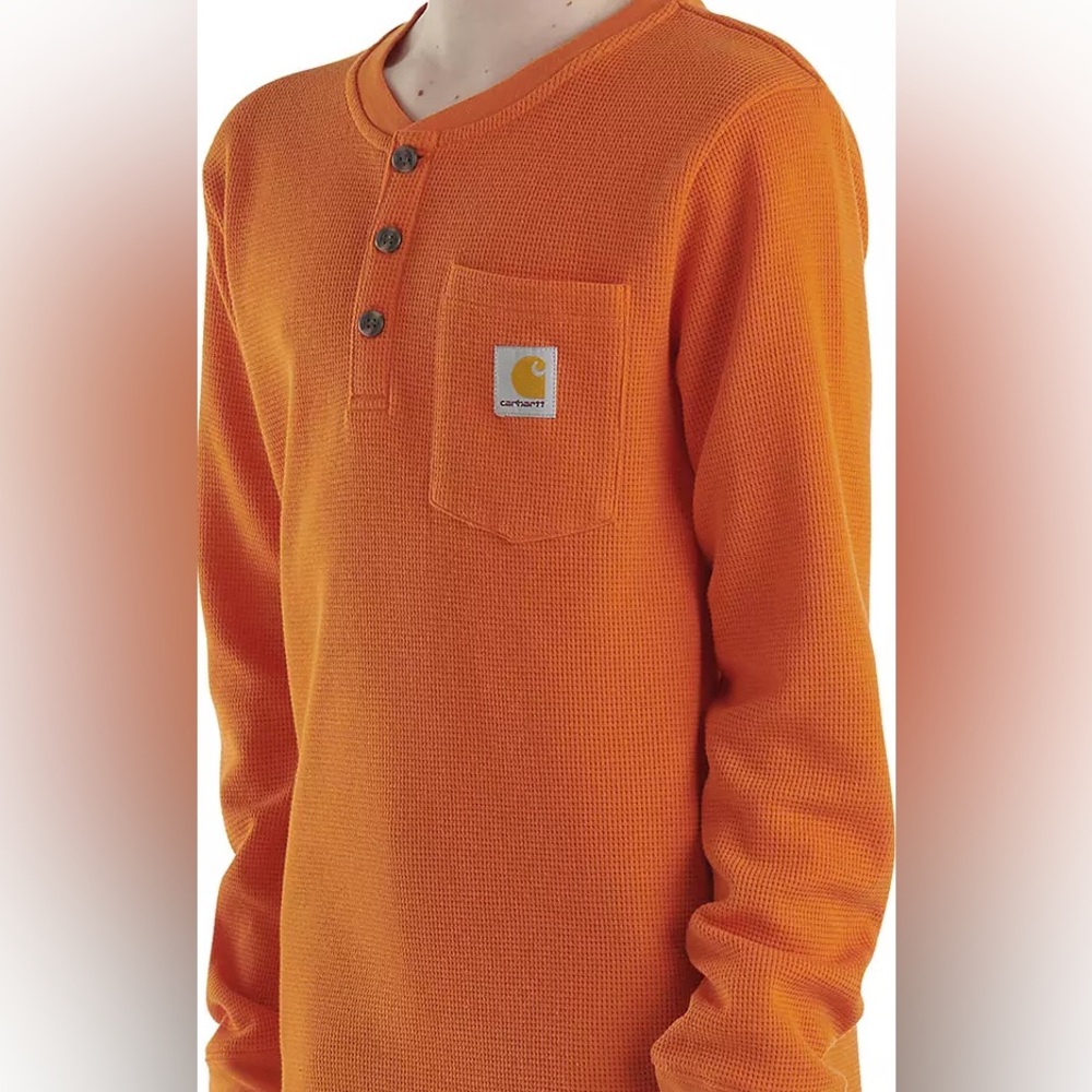 Carhartt Little Boys' Long Sleeve Henley Pocket T-Shirt